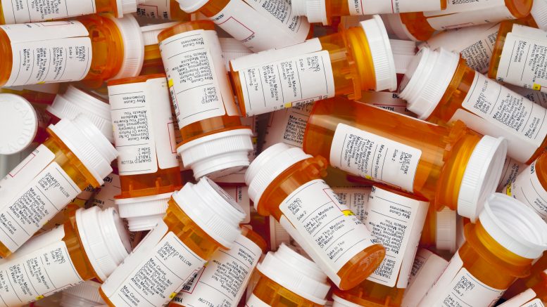 prescription medication bottles