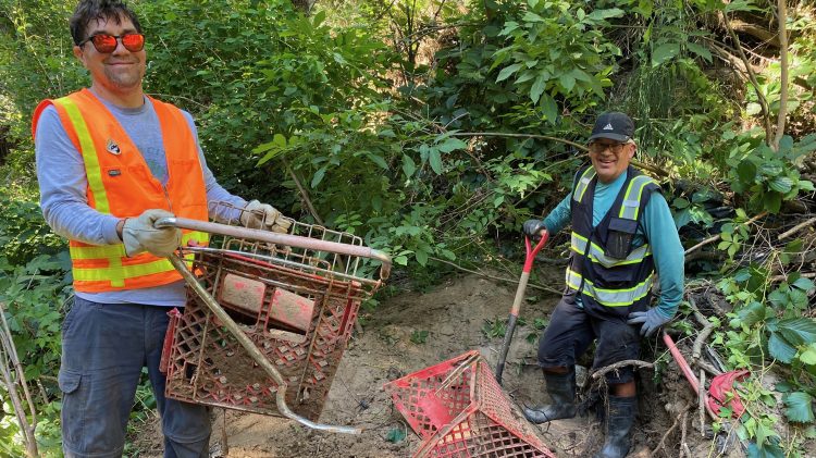 Image for display with article titled A Half-Million Pounds of Trash Pulled From American River