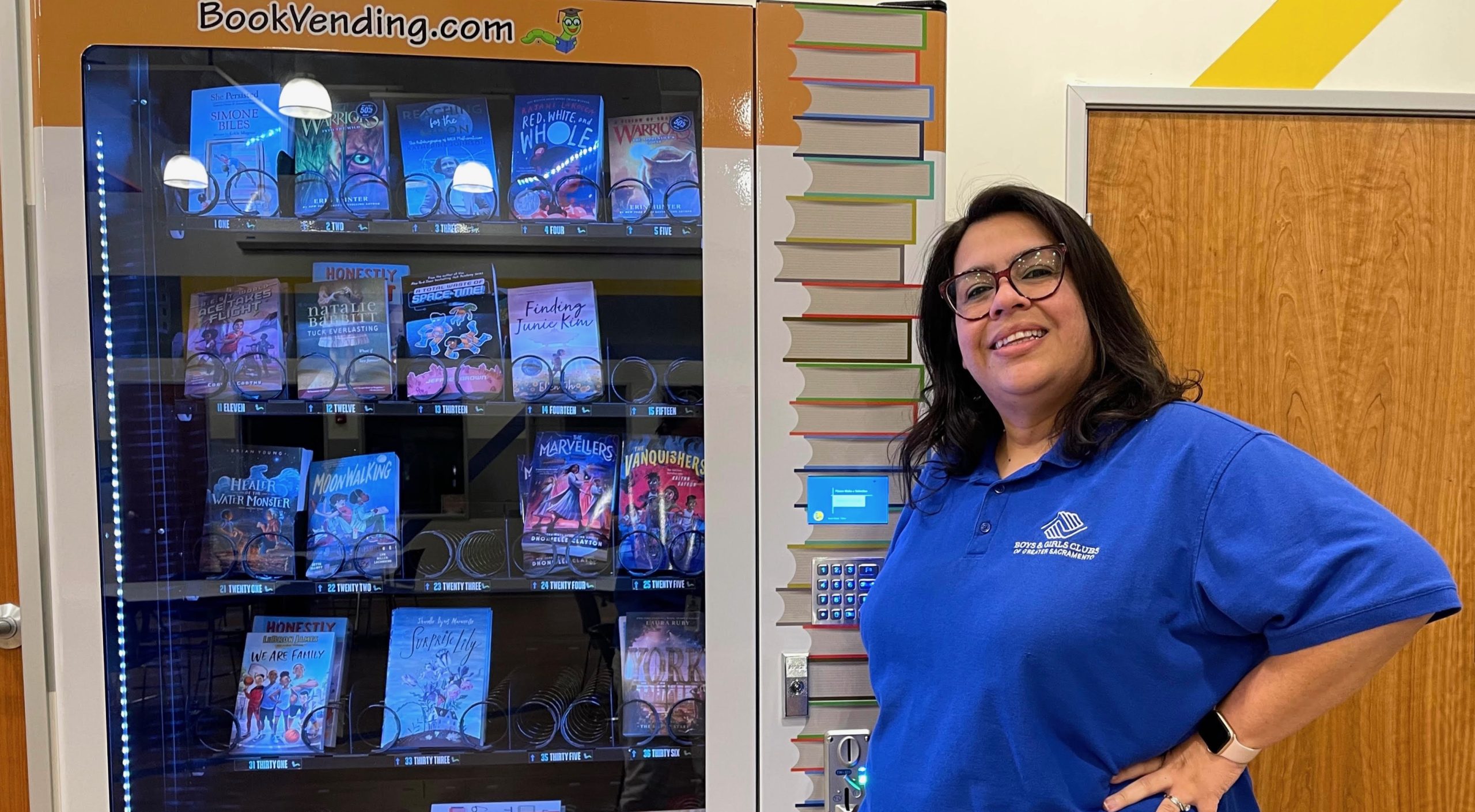 Rancho Cordova Youth Center’s book vending machine gets kids excited to