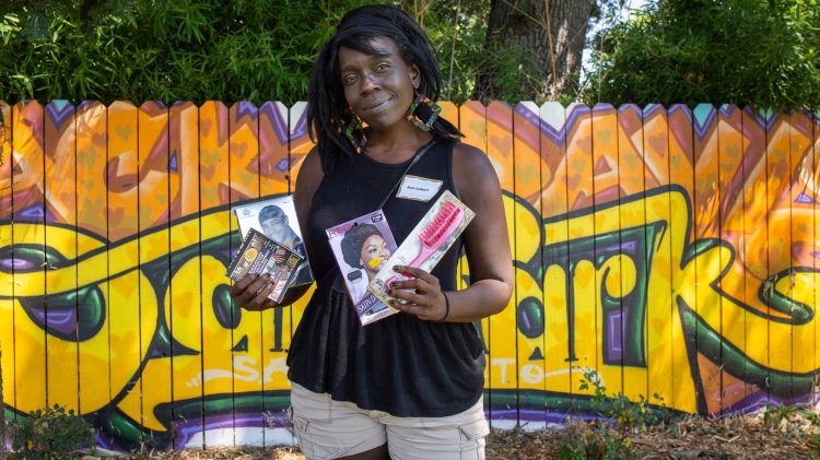 Image for display with article titled Community Lead Advocacy Program Brings Essential Black Hair and Skincare Products to Sacramento’s Unhoused