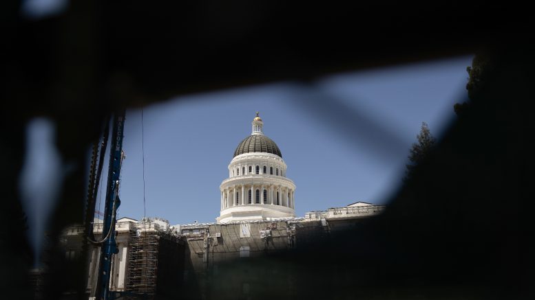 Construction on the state Capitol